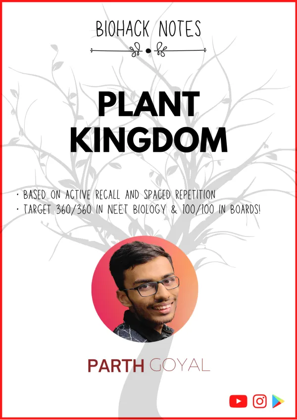 Chapter 3: Plant Kingdom - BIOHACK Notes